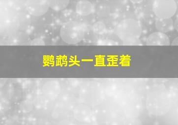 鹦鹉头一直歪着