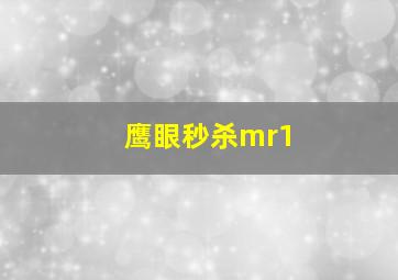 鹰眼秒杀mr1