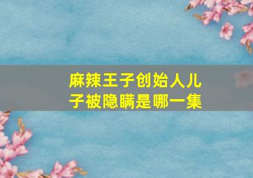 麻辣王子创始人儿子被隐瞒是哪一集