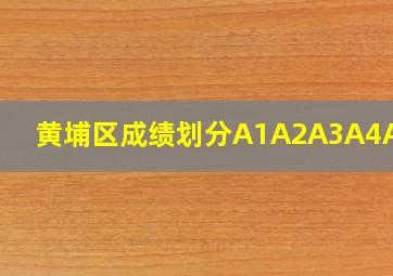 黄埔区成绩划分A1A2A3A4A5A6