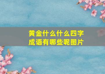 黄金什么什么四字成语有哪些呢图片