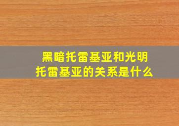 黑暗托雷基亚和光明托雷基亚的关系是什么