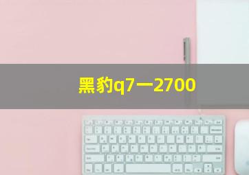 黑豹q7一2700