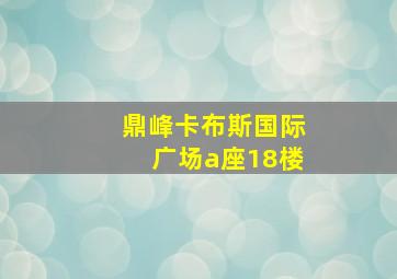 鼎峰卡布斯国际广场a座18楼