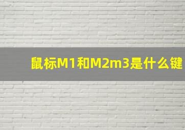 鼠标M1和M2m3是什么键