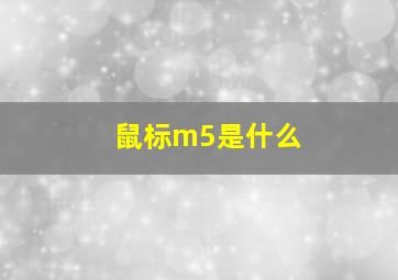 鼠标m5是什么