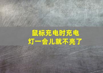 鼠标充电时充电灯一会儿就不亮了