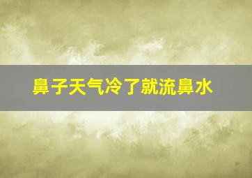 鼻子天气冷了就流鼻水