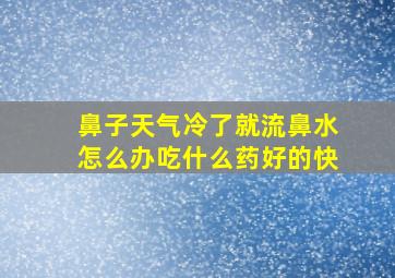 鼻子天气冷了就流鼻水怎么办吃什么药好的快