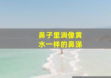 鼻子里淌像黄水一样的鼻涕