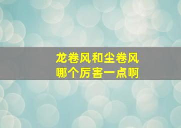 龙卷风和尘卷风哪个厉害一点啊