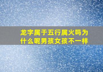 龙字属于五行属火吗为什么呢男孩女孩不一样