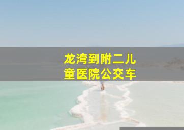 龙湾到附二儿童医院公交车