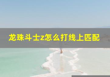 龙珠斗士z怎么打线上匹配