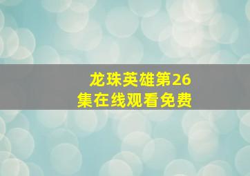 龙珠英雄第26集在线观看免费