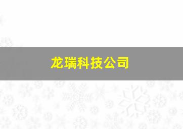 龙瑞科技公司