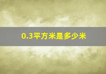 0.3平方米是多少米