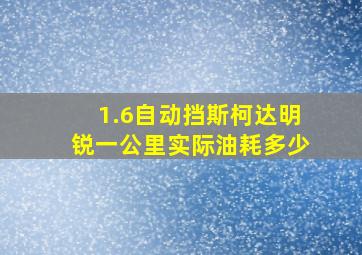 1.6自动挡斯柯达明锐一公里实际油耗多少