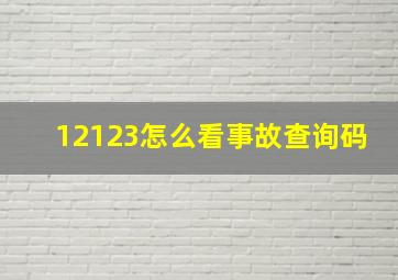 12123怎么看事故查询码