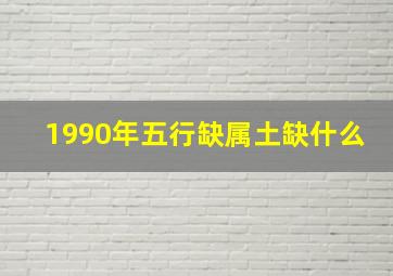 1990年五行缺属土缺什么