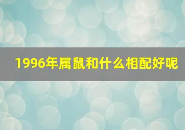 1996年属鼠和什么相配好呢