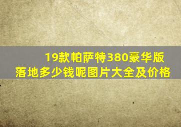 19款帕萨特380豪华版落地多少钱呢图片大全及价格