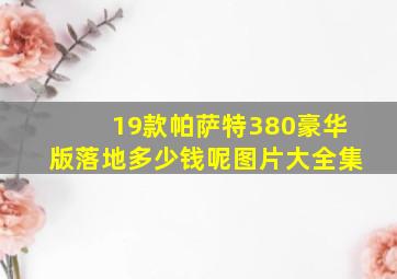 19款帕萨特380豪华版落地多少钱呢图片大全集