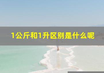 1公斤和1升区别是什么呢