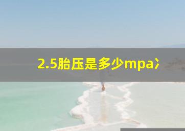 2.5胎压是多少mpa冫