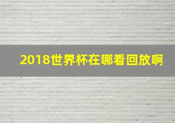 2018世界杯在哪看回放啊