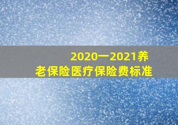 2020一2021养老保险医疗保险费标准