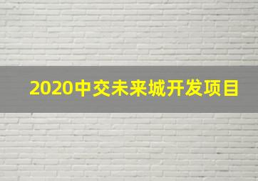 2020中交未来城开发项目