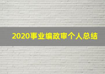 2020事业编政审个人总结