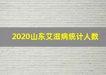 2020山东艾滋病统计人数