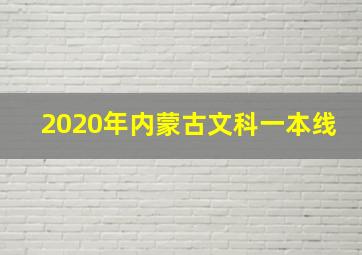 2020年内蒙古文科一本线