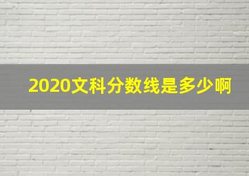 2020文科分数线是多少啊