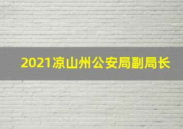 2021凉山州公安局副局长