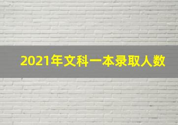 2021年文科一本录取人数