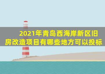 2021年青岛西海岸新区旧房改造项目有哪些地方可以投标