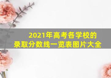 2021年高考各学校的录取分数线一览表图片大全