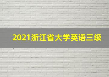 2021浙江省大学英语三级