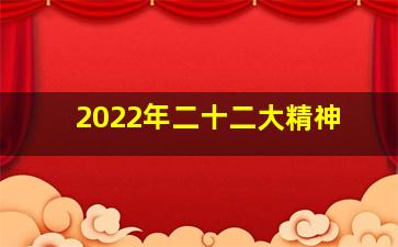 2022年二十二大精神