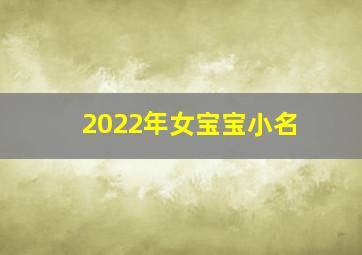 2022年女宝宝小名