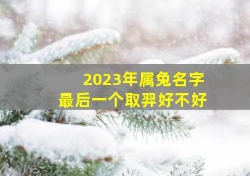 2023年属兔名字最后一个取羿好不好