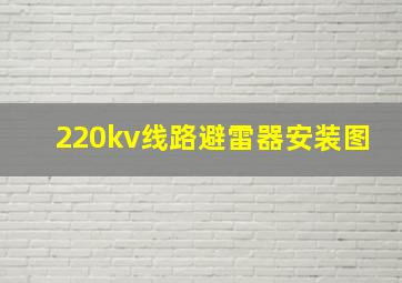 220kv线路避雷器安装图