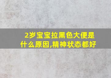 2岁宝宝拉黑色大便是什么原因,精神状态都好