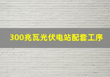 300兆瓦光伏电站配套工序