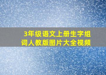 3年级语文上册生字组词人教版图片大全视频