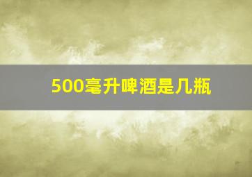 500毫升啤酒是几瓶