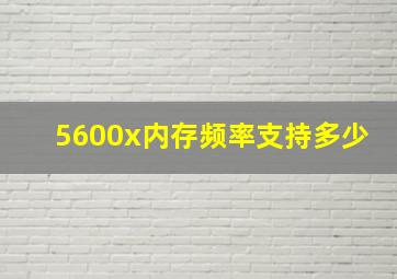 5600x内存频率支持多少